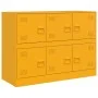Aparador de acero amarillo mostaza 99x39x73 cm de vidaXL, Aparadores - Ref: Foro24-841796, Precio: 157,52 €, Descuento: %