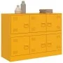 Aparador de acero amarillo mostaza 99x39x73 cm de vidaXL, Aparadores - Ref: Foro24-841796, Precio: 157,52 €, Descuento: %
