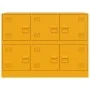 Mustard yellow steel sideboard 99x39x73 cm by vidaXL, Sideboards - Ref: Foro24-841796, Price: 157,55 €, Discount: %