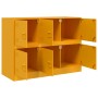 Aparador de acero amarillo mostaza 99x39x73 cm de vidaXL, Aparadores - Ref: Foro24-841796, Precio: 171,24 €, Descuento: %
