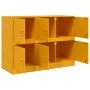 Aparador de acero amarillo mostaza 99x39x73 cm de vidaXL, Aparadores - Ref: Foro24-841796, Precio: 157,52 €, Descuento: %
