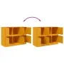 Aparador de acero amarillo mostaza 99x39x73 cm de vidaXL, Aparadores - Ref: Foro24-841796, Precio: 157,52 €, Descuento: %