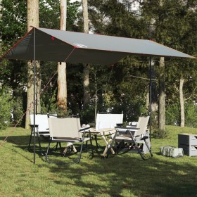 Lona de camping impermeable gris y naranja 360x294 cm
