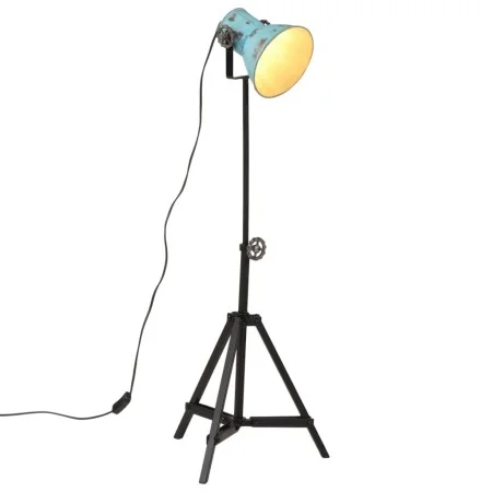 Worn blue floor lamp 25 W E27 35x35x65/95 cm by vidaXL, Lamps - Ref: Foro24-371874, Price: 65,18 €, Discount: %