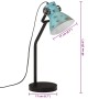 Lámpara de escritorio azul desgastado 25 W E27 17x17x60 cm de vidaXL, Lámparas - Ref: Foro24-371888, Precio: 63,19 €