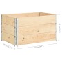 Pallet box collar 3 pcs solid pine wood 50x100 cm by vidaXL, Loading platforms and pallets - Ref: Foro24-310053, Price: 122,9...