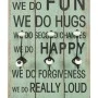 HAPPY LOVE Wandgarderobe mit 6 Haken 120x40 cm von vidaXL, Hut- und Garderobenständer - Ref: Foro24-245855, Preis: 49,94 €, R...
