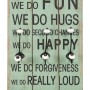 Wall coat rack HAPPY LOVE with 6 hooks 120x40 cm by vidaXL, Hat and coat racks - Ref: Foro24-245855, Price: 50,67 €, Discount: %