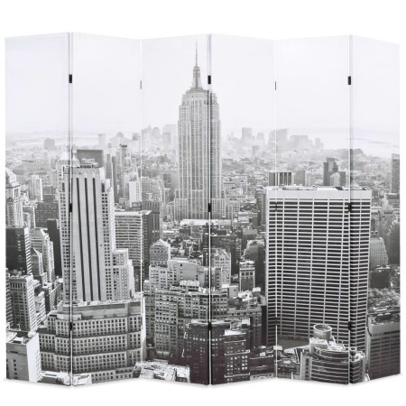 Faltbarer Raumteiler 228x170 cm New York schwarz-weiß von vidaXL, Raumteiler - Ref: Foro24-245860, Preis: 120,15 €, Rabatt: %