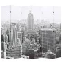 Folding room divider 228x170 cm New York in black and white by vidaXL, Room dividers - Ref: Foro24-245860, Price: 118,40 €, D...