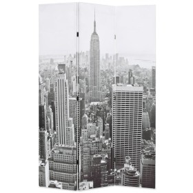 Folding room divider 120x170 cm New York in black and white by vidaXL, Room dividers - Ref: Foro24-245857, Price: 80,22 €, Di...