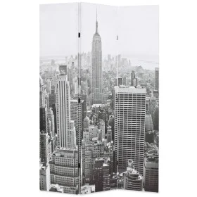 Folding room divider 120x170 cm New York in black and white by vidaXL, Room dividers - Ref: Foro24-245857, Price: 78,47 €, Di...