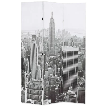 Folding room divider 120x170 cm New York in black and white by vidaXL, Room dividers - Ref: Foro24-245857, Price: 78,47 €, Di...