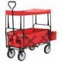 Klappbarer Handwagen aus Stahl mit roter Haube von vidaXL, Lastenstapler - Ref: Foro24-147589, Preis: 97,45 €, Rabatt: %