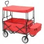 Carrito de mano plegable de acero con capota rojo de vidaXL, Carretillas de carga - Ref: Foro24-147589, Precio: 95,90 €, Desc...