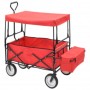 Klappbarer Handwagen aus Stahl mit roter Haube von vidaXL, Lastenstapler - Ref: Foro24-147589, Preis: 97,45 €, Rabatt: %