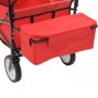 Klappbarer Handwagen aus Stahl mit roter Haube von vidaXL, Lastenstapler - Ref: Foro24-147589, Preis: 97,45 €, Rabatt: %