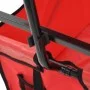 Carrito de mano plegable de acero con capota rojo de vidaXL, Carretillas de carga - Ref: Foro24-147589, Precio: 95,90 €, Desc...
