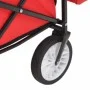 Carrito de mano plegable de acero con capota rojo de vidaXL, Carretillas de carga - Ref: Foro24-147589, Precio: 95,90 €, Desc...
