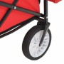 Klappbarer Handwagen aus Stahl mit roter Haube von vidaXL, Lastenstapler - Ref: Foro24-147589, Preis: 97,45 €, Rabatt: %