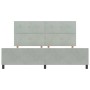 Estructura de cama Gris claro 200 x 200 cm Terciopelo