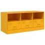 Mueble para TV de acero amarillo mostaza 99x39x44 cm by vidaXL, TV Furniture - Ref: Foro24-841736, Price: 98,12 €, Discount: %