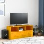 Fernsehmöbel aus senfgelbem Stahl 99x39x44 cm von vidaXL, TV-Möbel - Ref: Foro24-841736, Preis: 110,15 €, Rabatt: %