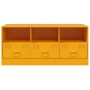 Mueble para TV de acero amarillo mostaza 99x39x44 cm de vidaXL, Muebles TV - Ref: Foro24-841736, Precio: 110,10 €, Descuento: %