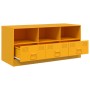 Mueble para TV de acero amarillo mostaza 99x39x44 cm de vidaXL, Muebles TV - Ref: Foro24-841736, Precio: 110,10 €, Descuento: %