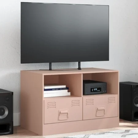 Mueble para TV de acero rosa 67x39x44 cm by vidaXL, TV Furniture - Ref: Foro24-841741, Price: 72,36 €, Discount: %