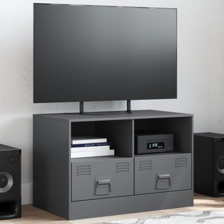 TV-Möbel aus anthrazitgrauem Stahl 67x39x44 cm von vidaXL, TV-Möbel - Ref: Foro24-841743, Preis: 73,07 €, Rabatt: %