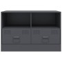 Mueble para TV de acero gris antracita 67x39x44 cm de vidaXL, Muebles TV - Ref: Foro24-841743, Precio: 73,02 €, Descuento: %
