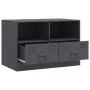 TV-Möbel aus anthrazitgrauem Stahl 67x39x44 cm von vidaXL, TV-Möbel - Ref: Foro24-841743, Preis: 72,36 €, Rabatt: %