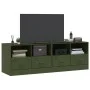 Muebles para TV 2 unidades acero verde oliva 67x39x44 cm by vidaXL, TV Furniture - Ref: Foro24-841748, Price: 129,86 €, Disco...