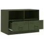 Muebles para TV 2 unidades acero verde oliva 67x39x44 cm by vidaXL, TV Furniture - Ref: Foro24-841748, Price: 129,86 €, Disco...