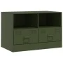 Muebles para TV 2 unidades acero verde oliva 67x39x44 cm by vidaXL, TV Furniture - Ref: Foro24-841748, Price: 129,86 €, Disco...