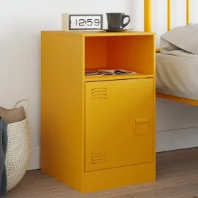 Nachttisch aus gelbem Senf-Stahl, 34,5x39x62 cm. von vidaXL, Nachttische - Ref: Foro24-841769, Preis: 60,51 €, Rabatt: %
