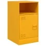 Mesita de noche acero amarillo mostaza 34,5x39x62 cm de vidaXL, Mesitas de noche - Ref: Foro24-841769, Precio: 60,51 €, Descu...