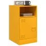 Mesita de noche acero amarillo mostaza 34,5x39x62 cm de vidaXL, Mesitas de noche - Ref: Foro24-841769, Precio: 60,51 €, Descu...