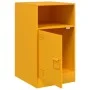 Mesita de noche acero amarillo mostaza 34,5x39x62 cm de vidaXL, Mesitas de noche - Ref: Foro24-841769, Precio: 60,51 €, Descu...