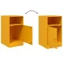 Mesita de noche acero amarillo mostaza 34,5x39x62 cm de vidaXL, Mesitas de noche - Ref: Foro24-841769, Precio: 60,51 €, Descu...