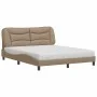 Bed with cappuccino synthetic leather mattress 160x200 cm by vidaXL, Beds and slatted bases - Ref: Foro24-3208735, Price: 421...