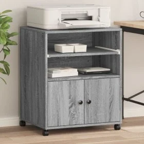 Druckerwagen mit Rädern in Grau Sonoma 60x48x74 cm von vidaXL, Drucker unterstützt - Ref: Foro24-840637, Preis: 92,86 €, Raba...