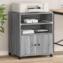 Druckerwagen mit Rädern in Grau Sonoma 60x48x74 cm von vidaXL, Drucker unterstützt - Ref: Foro24-840637, Preis: 92,86 €, Raba...