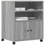 Druckerwagen mit Rädern in Grau Sonoma 60x48x74 cm von vidaXL, Drucker unterstützt - Ref: Foro24-840637, Preis: 94,36 €, Raba...