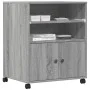 Soporte para impresora con ruedas gris Sonoma 60x48x74 cm de vidaXL, Soportes para impresoras - Ref: Foro24-840637, Precio: 9...