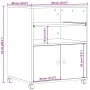 Druckerwagen mit Rädern in Grau Sonoma 60x48x74 cm von vidaXL, Drucker unterstützt - Ref: Foro24-840637, Preis: 92,86 €, Raba...