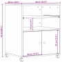 Druckerwagen mit Rädern in Grau Sonoma 60x48x74 cm von vidaXL, Drucker unterstützt - Ref: Foro24-840637, Preis: 94,36 €, Raba...