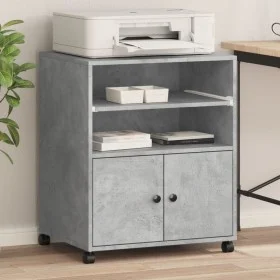 Druckerständer mit Betonrädern in Grau, 60x48x74 cm. von vidaXL, Drucker unterstützt - Ref: Foro24-840635, Preis: 77,94 €, Ra...