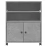 Soporte para impresora con ruedas gris hormigón 60x48x74 cm by vidaXL, Printer supports - Ref: Foro24-840635, Price: 77,94 €,...